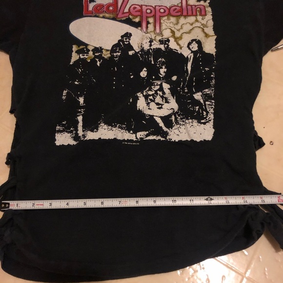 VINTAGE LED ZEPPELIN Altered Black Graphic Tee Top L XL Original Concert T Shirt - Picture 15 of 16